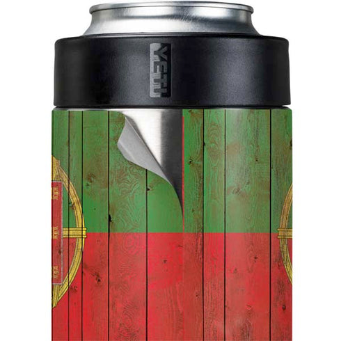 Portuguese Flag Dark Wood Yeti Colster Can Insulator  Skin